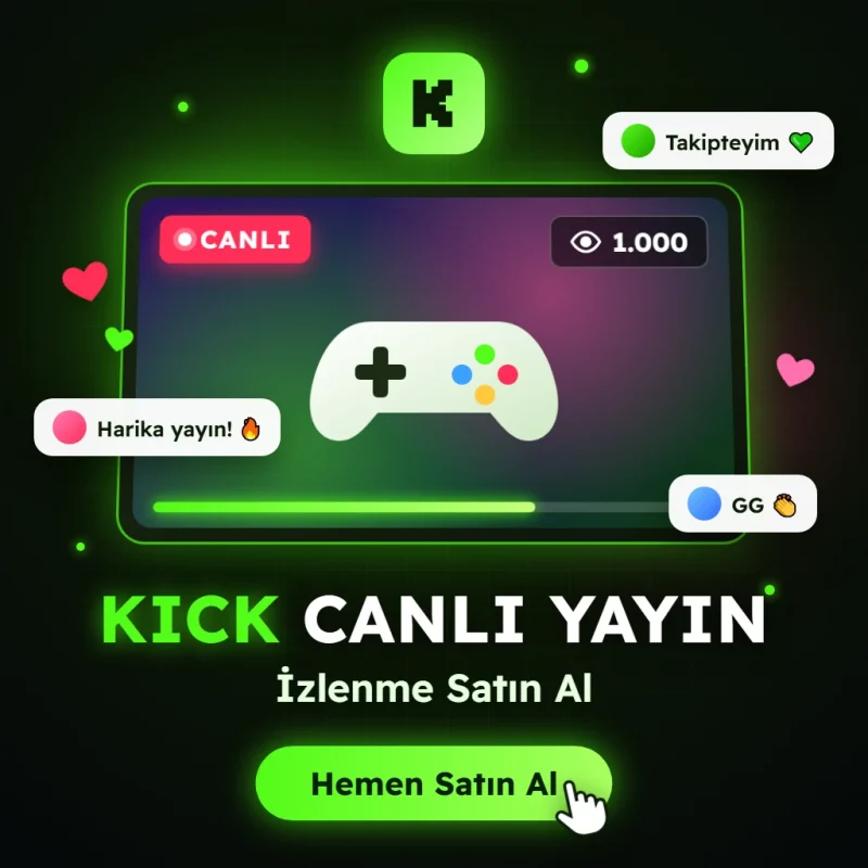 Kick Canlı Yayın İzlenme Satın Al
